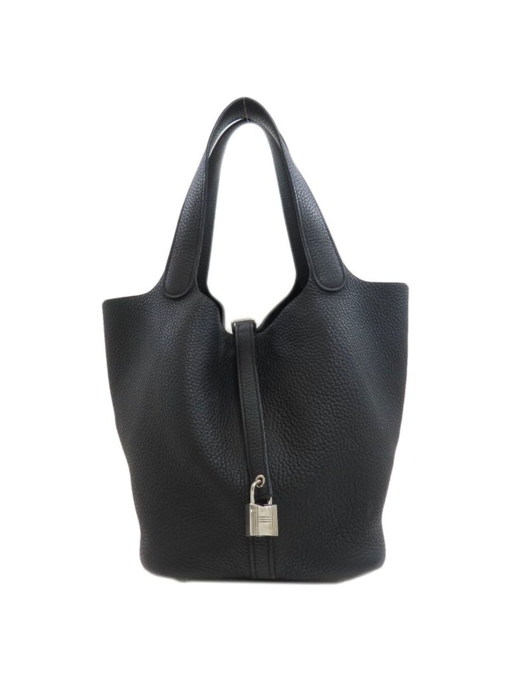 Hermes Picotin Lock MM Silver Handbag Taurillon